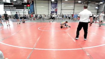120 lbs Rr Rnd 2 - Lucas Parisi, Apache Blue vs Mason Milligan, Brady Strong