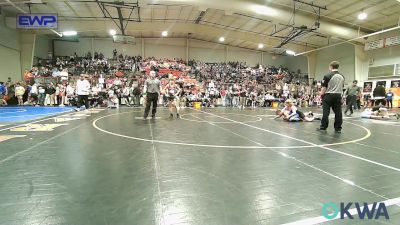 112 lbs Quarterfinal - Lane Briksi, Skiatook JH Wrestling vs Aiden Harbaugh, Black Fox Wrestling Club