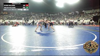 119 lbs Consi Of 32 #2 - Ryker Williams, Sperry Wrestling Club vs Kellen Williams, Dodge City Wrestling Academy