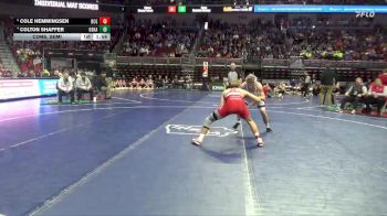 3A-157 lbs Cons. Semi - Colton Shaffer, Oskaloosa vs Cole Hemmingsen, Dallas Center-Grimes