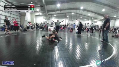 80 lbs Final - Jayden Ortiz, Coweta Tiger Wrestling vs Kutter Means, Salina Wrestling Club