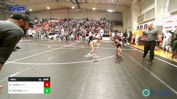 49 lbs Round Of 16 - Rhett Lewis, Dark Cloud Wrestling Club vs Kingston Portilloz, Skiatook Youth Wrestling