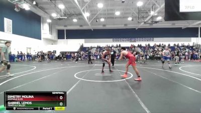 150 lbs Semifinal - Gabriel Lemos, Temecula Valley vs Dimetry Molina, Eastvale Elite