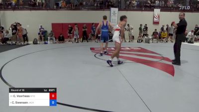 74 kg Round Of 16 - Cooper Voorhees, Wyoming Wrestling Reg Training Ctr vs Cael Swensen, Jackrabbit Wrestling Club