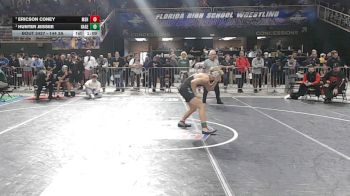 144 3A 3rd Place Match - Hunter Jessee, Hagerty vs Ericson Coney, Miami Southridge Hs