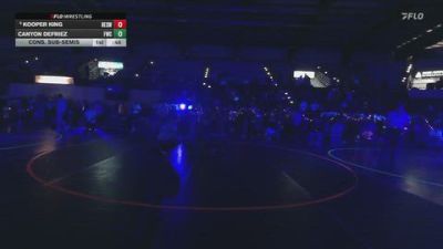 39 lbs Cons. Sub-semis - Kooper King, Box Elder Stingers Wrestling vs Canyon DeFriez, Fremont Wrestling Club