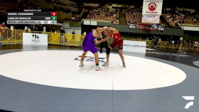 Cadet Boys Upper - 150 lbs Cons. Round 5 - Daniel Cassemiro vs Carlos Rosales, Ukiah High School Wrestling