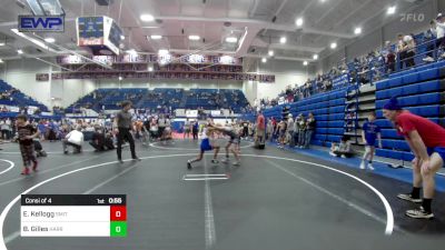 80 lbs Consi Of 4 - Eddie Kellogg, Smith Wrestling Academy vs Brady Gilles, Harrah Little League Wrestling