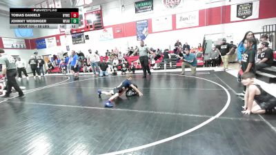 58 lbs Rr Rnd 1 - Tobias Daniels, Hilldale Youth Wrestling Club vs Johnny Weisinger, Wyandotte Youth Wrestling