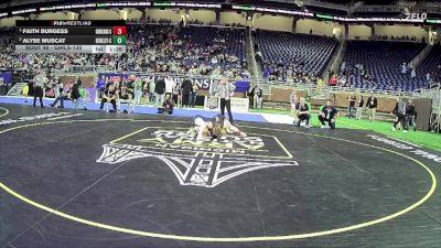 Girls-130 lbs Champ. Round 1 - Faith Burgess, Grand Blanc Hs Girls vs Alyse Muscat, Berkley H.s. Girls