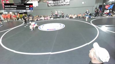 100 lbs Samuel Briggs, MDWA - Mount Diablo Wrestling Association vs Josiah Ruelas, KCWA - Kern County Wrestling Association