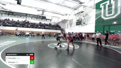 132 lbs Consi Of 16 #1 - Chris Gonzalez, Corona vs Luis Barajas, Knight