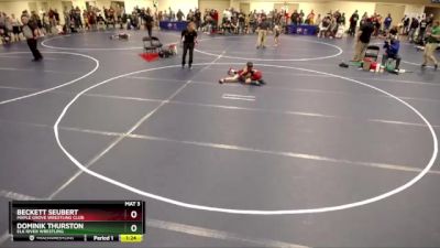 82 lbs Cons. Round 2 - Dominik Thurston, Elk River Wrestling vs Beckett Seubert, Maple Grove Wrestling Club