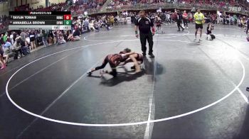 73 lbs Champ. Round 1 - Taylin Tobias, Broken Bow Wrestling Club vs Annabella Brown, Ogallala Youth Wrestling Club