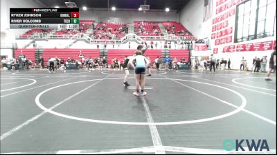 84 lbs Quarterfinal - Ryker Johnson, Division Bell Wrestling vs River Holcomb, Tecumseh Youth Wrestling