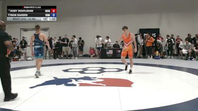 74 kg Champ. Rd Of 128 - Kody Routledge, Cowboy RTC/ Titan Mercury Wrestling Club vs Tyson Rakers, George Mason