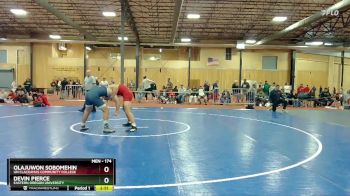 174 lbs Semifinal - Devin Pierce, Eastern Oregon University vs Olajuwon Sobomehin, UN Clackamas Community College