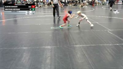 40 lbs Round 2 - Grayson Krysiak, Ground Zero vs Austin Durant, Morris Fitness Wrestling