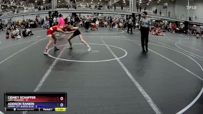 84 lbs Round 7 (8 Team) - Cidney Schaffer, Lady Assassins vs Addison Rankin, Crown City Queens Blue