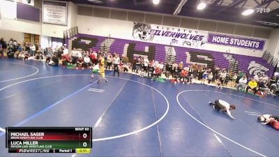 62 lbs Cons. Round 4 - Michael Sager, Bruin Wrestling Club vs Luca Miller, Payson Lion Wrestling Club