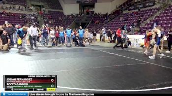 110 lbs Cons. Semi - Rocco Gannon, Inland Northwest Wrestling Training Center vs Josiah Fernandez, Widefield Wrestling Club