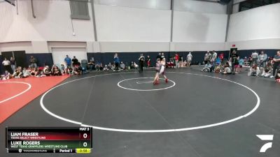 80 lbs Cons. Round 5 - Liam Fraser, Texas Select Wrestling vs Luke Rogers, West Texas Grapplers Wrestling Club