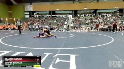 144 lbs Semifinals (8 Team) - Cooper Brumley, CHICKASHA vs Braxten Antuna, ELGIN