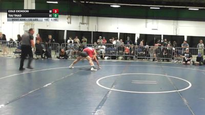 132 lbs Consi Of 64 #2 - Cole Cichocki, MI vs Tiaj Thao, NC