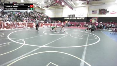 130 lbs Cons. Round 2 - Goretti Munoz, Mater Dei vs Isabella Ung, Buena Park