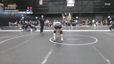 180 lbs Cons. Round 5 - Rebekah Sorrell, Central Methodist University vs Chloe Spears, High School