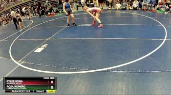 120 lbs Cons. Semi - Rylee Bona, Gunnison Valley vs Rosa Romero, Carbon Middle School