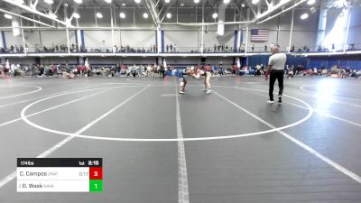 174 lbs Round Of 32 - Caleb Campos, Unattached-American University vs Daniel Wask, Naval Academy