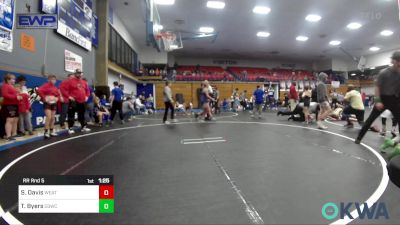 92-96 lbs Rr Rnd 5 - Slade Davis, Weatherford Youth Wrestling vs Talan Byers, D3 Wrestling Cluib