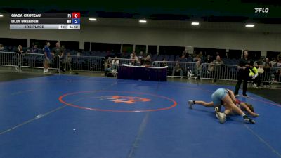 95 lbs 3rd Place - Giada Croteau, PA vs Lilly Breeden, MO