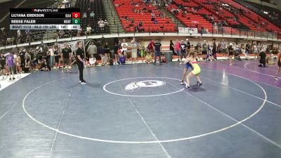 89.2-100 lbs Cons. Sub-semis - Lilyana Erekson, Idaho vs Reese Faler, Montana