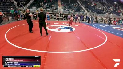 135 lbs 2nd Place Match - Kade Enis, Thermopolis Wrestling Club vs Clayton Cox, Powell Wrestling Club