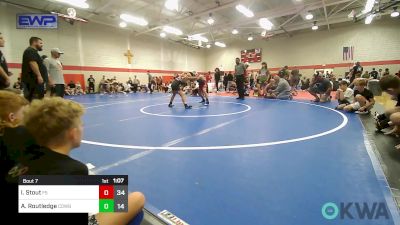 90 lbs Rr Rnd 4 - Isaiah Stout, F5 vs Aleks Routledge, Cowboy Elite Black