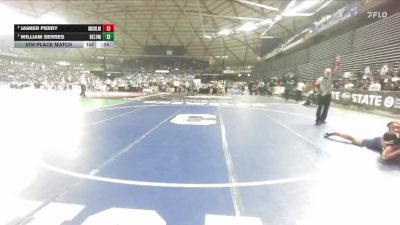 Boys 3A 215 lbs 5th Place Match - Jamier Perry, Meadowdale vs William Serres, Bellevue