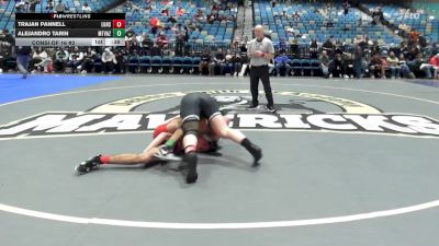 132 lbs Consi Of 16 #2 - Trajan Pannell, Los Gatos vs Alejandro Tarin, Mountain View AZ