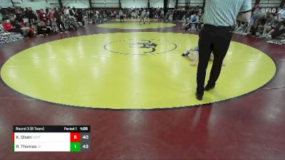 106 lbs Round 3 (8 Team) - Killian Olsen, North Sanpete vs Ryder Thomas, Salem Hills