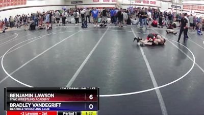 114 lbs Round 3 - Benjamin Lawson, MWC Wrestling Academy vs Bradley Vandegrift, Beatrice Wrestling Club