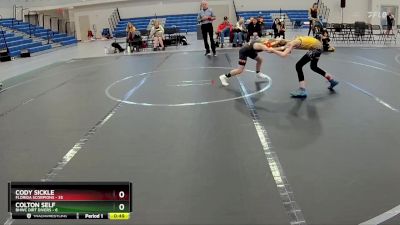 68 lbs Round 3 (6 Team) - Cody Sickle, Florida Scorpions vs Colton Self, BHWC Dirt Divers