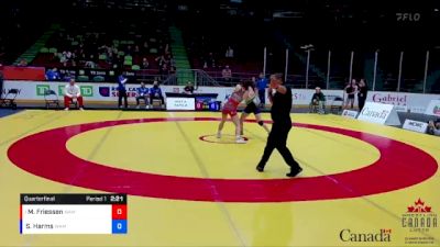 57kg Quarterfinal - Mia Friessen, Brock WC vs SueAnne Harms, Saskatoon WC