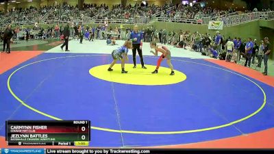 100 lbs Round 1 - Carmynn Fisher, Cougar Mat Club vs Jezlynn Battles, Eatonville Cruisers Wrestling