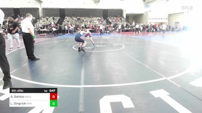 102-J2 lbs Semifinal - Adrian Santos, MacArthur vs Lucas Gingrich, AMERICAN MMA AND WRESTLING