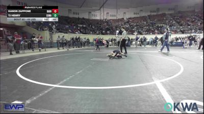 49 lbs Consi Of 4 - Kanon Zappone, Barnsdall Youth Wrestling vs Tj Henry, Comanche Takedown Club