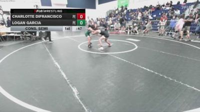 82 lbs Cons. Semi - Charlotte Difrancisco, Poway Elite vs Logan Garcia, Poway Elite