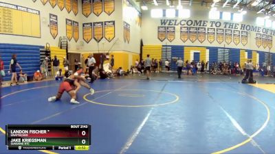 157 lbs Cons. Round 2 - Jake Kriegsman, Sunshine RTC vs Landon Fischer *, Unattached