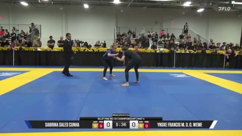 Ynske Francis M. D. O. Weme vs Sabrina Sales Cunha 2026 Pan IBJJF Jiu-Jitsu No-Gi Championship