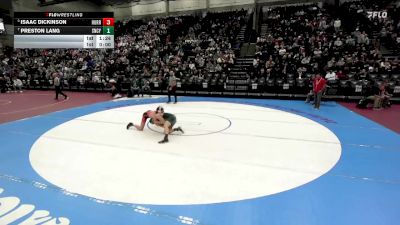 4A 144 lbs Semifinal - Isaac Dickinson, Hurricane vs Preston Lang, Snow Canyon